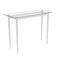 Lesro Siena Lounge Reception Sofa Table 40x15in Glass Top, Brushed Steel SN0860 - alternate 3